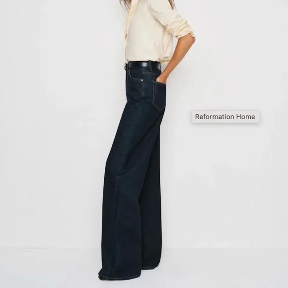 Reformation Cary High Rise Slouchy Wide Leg Jeans - Picture 5 of 6